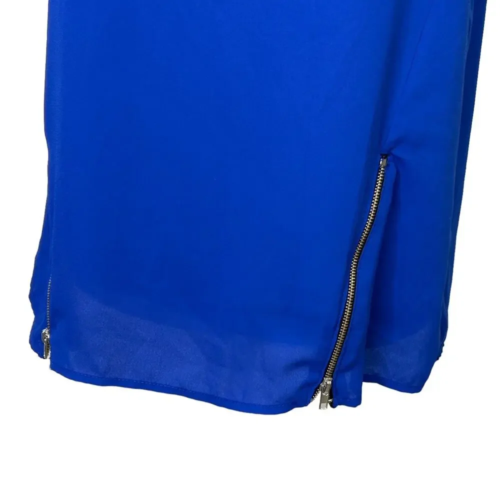 Green Envelope Royal Blue Black Color Block Layered Tank Top - Picture 3 of 9